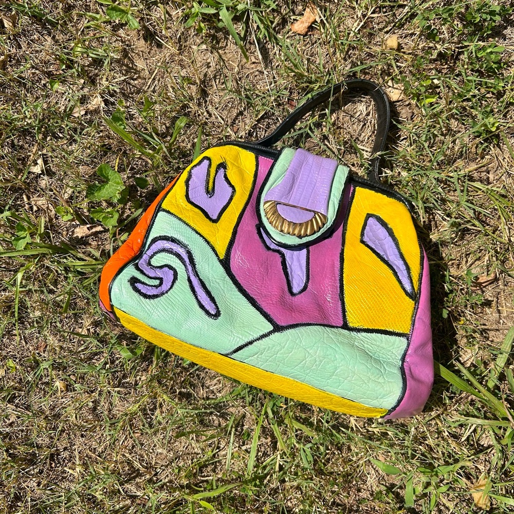 (SOLDDD) Vintage Hand Painted Sharif Bag